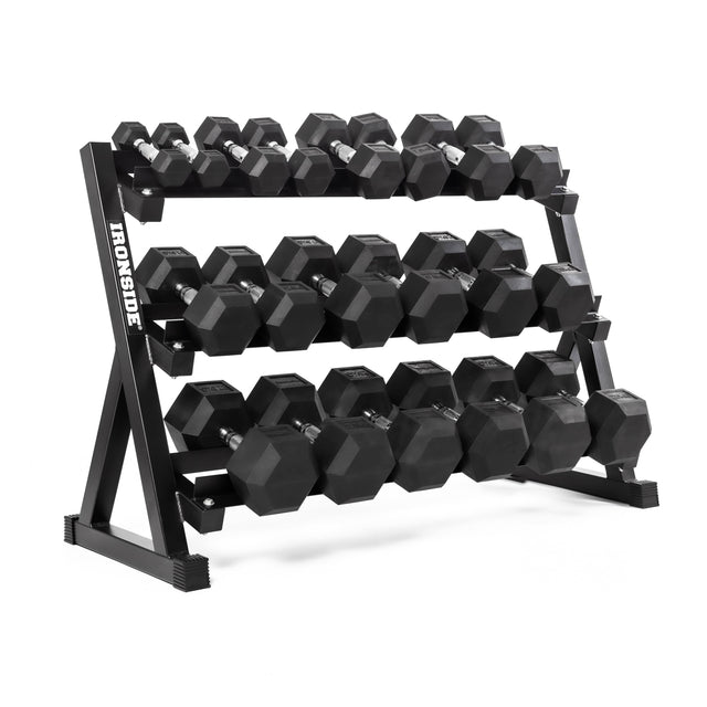 Rack + 275Kg Mancuernas Hexagonales IRONSIDE (2,5kg - 25 Kg)MANCUERNASIRONSIDE